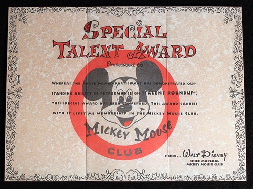 Walt Disney Handwritten Notes MMC Mickey Mouse Club Talent Certificate 1955 2003 - Picture 2 of 7