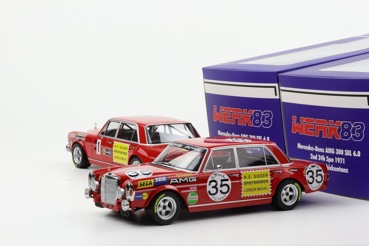 ミニカー MERCEDES-BENZ 300 SEL 6.8 1/18 Minichamps 1971 Mercedes-Benz 300 SEL 6.8 Team AMG 24H