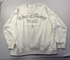 2026 Disney Parks Castle Rhinestone White Crewneck Sweatshirt 2XL NWT Sparkle