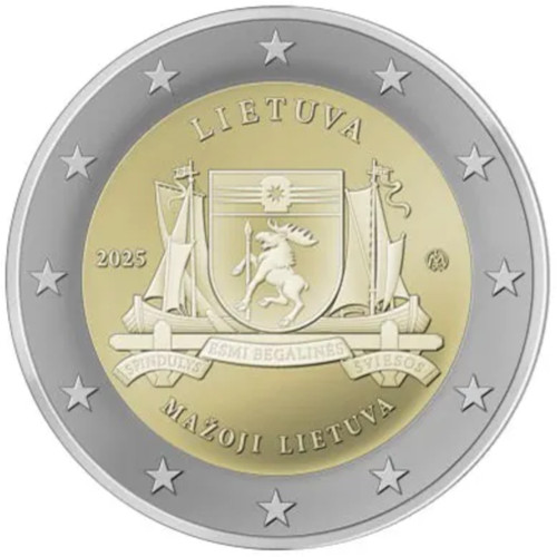 2025 Lithuania € 2 Euro Uncirculated UNC Coin - Mazoji Lietuva (Lithuania Minor)
