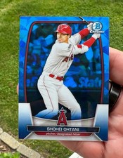 2023 Bowman Chrome Sapphire Shohei Ohtani Refractor Baseball Card Angels