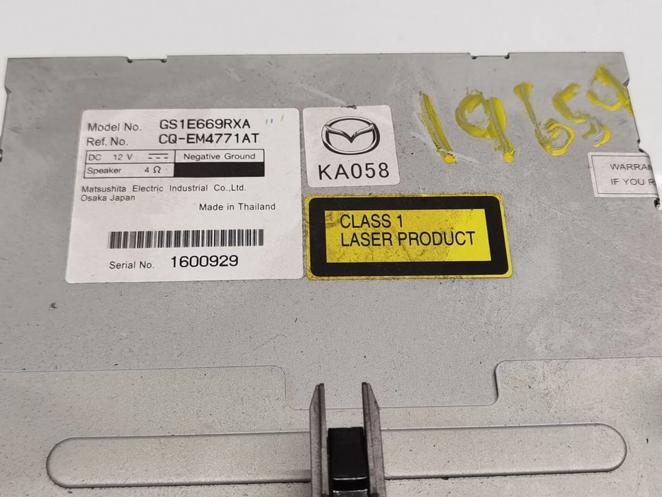 GS1E669RXA SISTEMA AUDIO / RADIO CD / 2429016 PARA MAZDA 6 HATCHBACK GH 2.0 MZ - Imagen 2 de 4