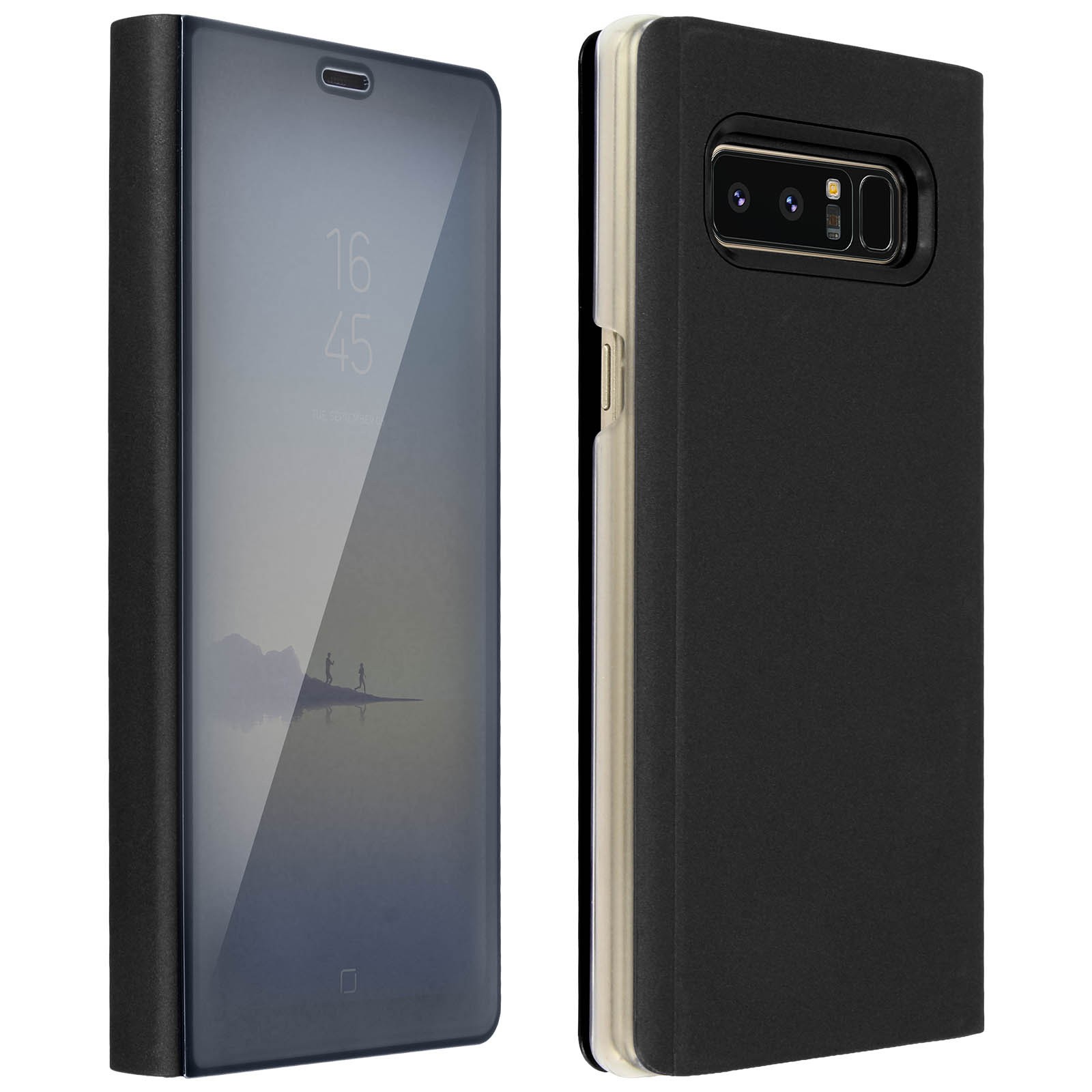 Coque rabat Galaxy Note 8 noir pour regarder vos vidéos en voyage