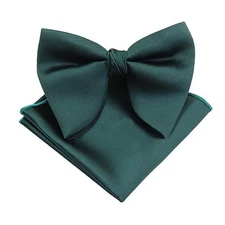  Bow Ties for Men, Pre Tied Bowtie Adjustable Oversize Mens Bow Set04-forest