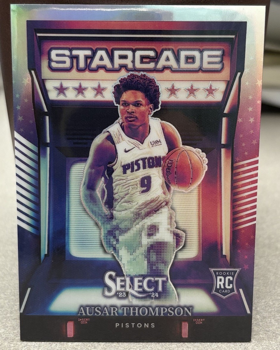 2023-2024 Panini Select NBA STARCADE AUSAR Thompson RC Case Hit SSP Pistons #18