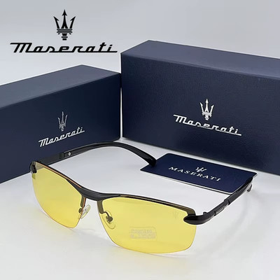 Frameless Polarized Sunglasses UV400 Maserati  Lightweight Cycling Driving Unise