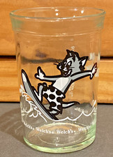 Welch's Jelly Vintage Tom and Jerry 1990 Juice Glass Tom Surfing