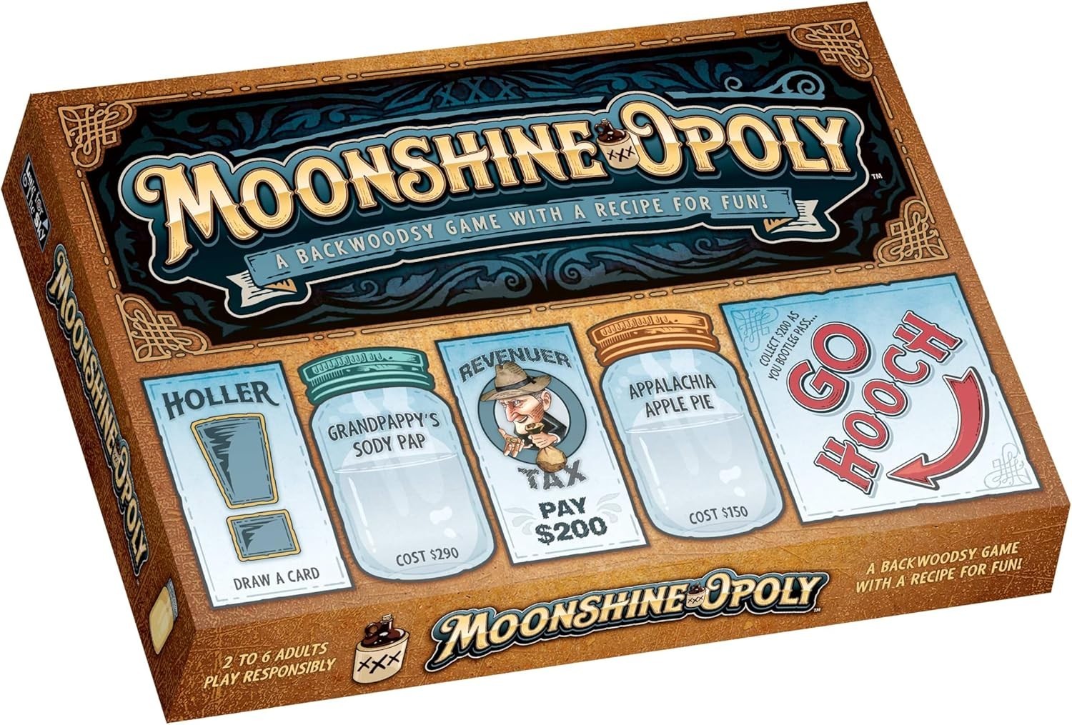 NEW Moonshine-Opoly 2-6 Players Monopoly Party Theme Propert