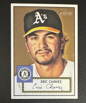 Eric Chavez 2001 Topps Heritage Black Back #70 - Oakland Athletics