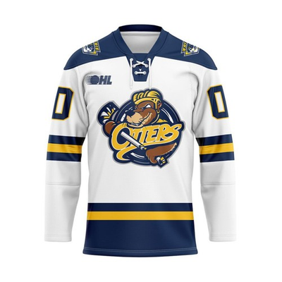 #ad Erie Otters Personalized 2025 White Lace Hockey Shirt S 5XL $32.99
