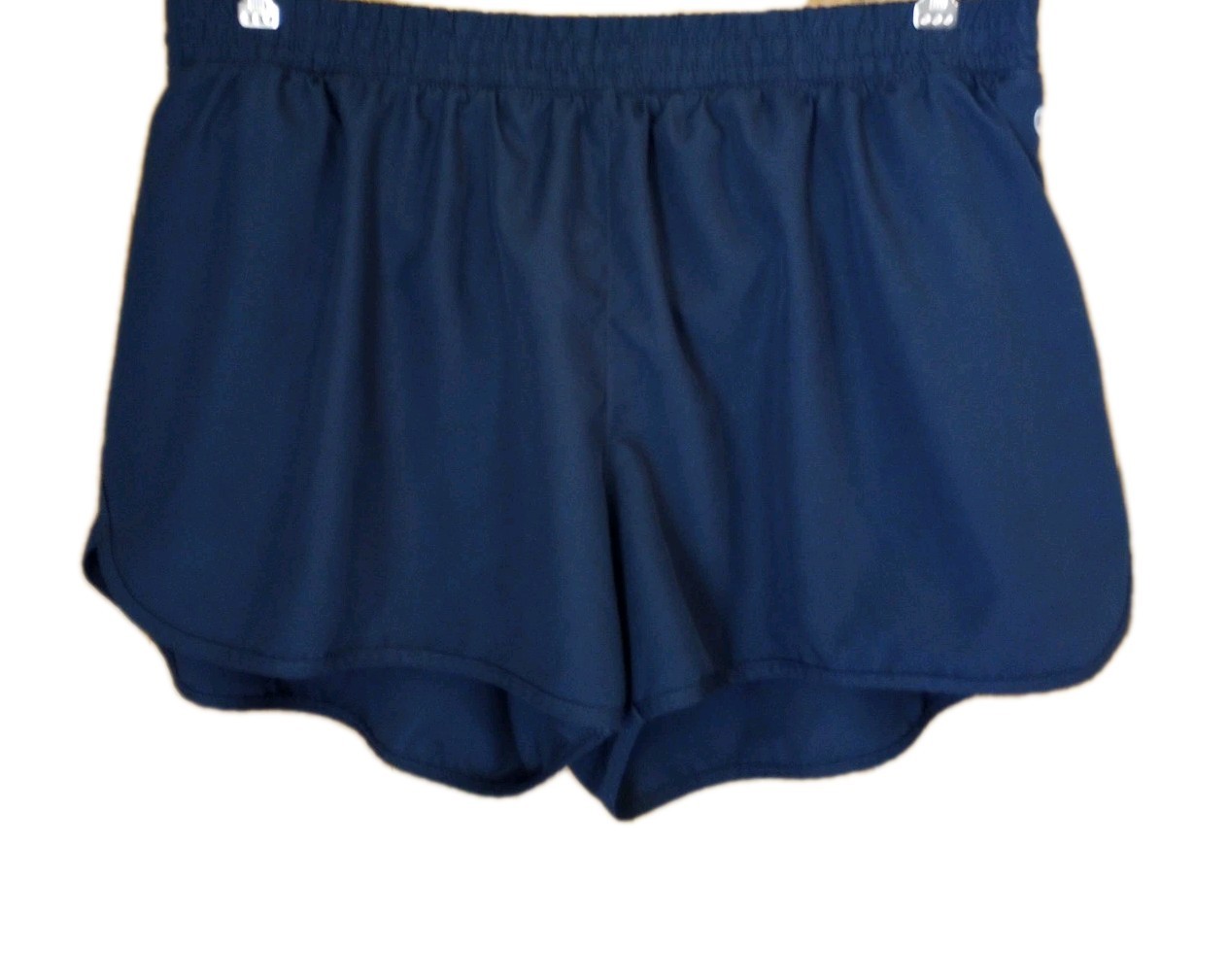 Women's Large Navy Dip Shorts with Built-in Liner for Gym & Running 2