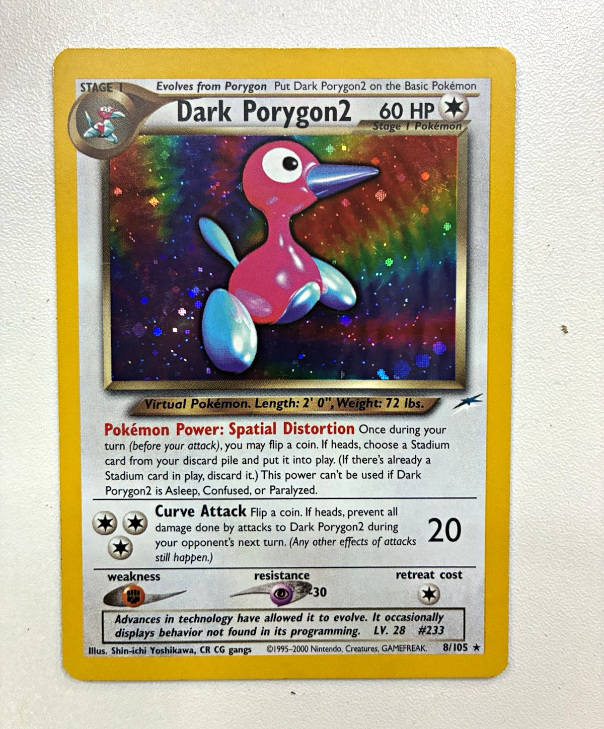 Dark Porygon2 Neo Destiny Holo Rare 8/105 60 HP English 2000 Unlimited
