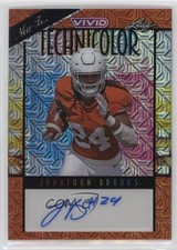 2024 Leaf Vivid Technicolor Orange Mojo 2/3 Jonathon Brooks #T-JB1 Auto 4l6