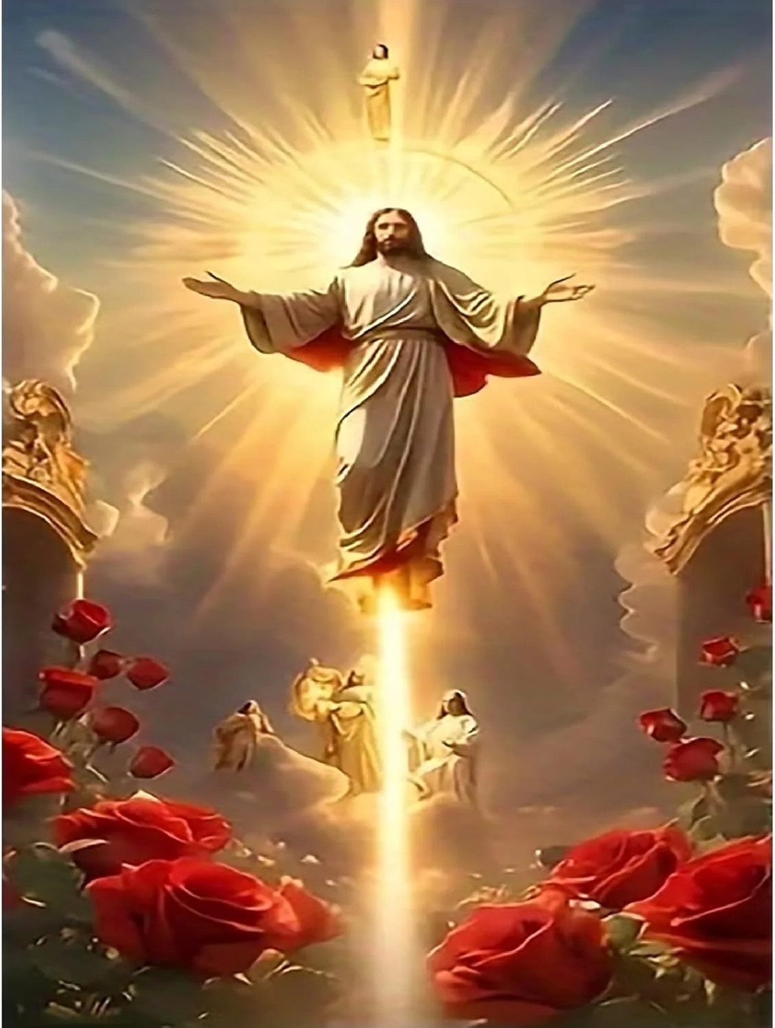 BSNRCH Jesus Diamond Art Kits for Adults, DIY Religious Diamond Painting Kits Ro