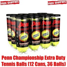 Penn Championship Extra Duty Tennis Balls 12 Cans, 36 Balls 