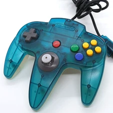 Nintendo 64 Controller Clear Blue N64 Official Authentic Japan  NUS-005
