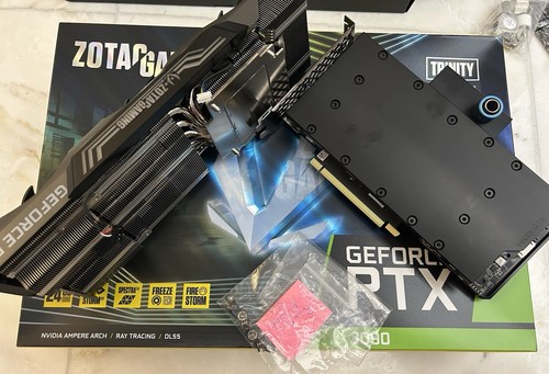 ZOTAC RTX 3090 Trinity Graphics Card EKWB block + Active Backplate