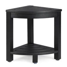 HDPE Corner Shower Stool,Shower Bench Seat with Storage Shelf for Shaving Leg...