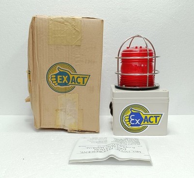 EXACT MS3 Leuchtmelder Strobe Beacon Rote Warnleuchte 230VAC IP65 Neu