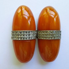 Rhinestone Belt Buckle Art Deco Bakelite 1940 TESTED 33 GRAMS EXCEPTIONAL