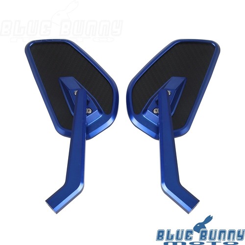 Pair Blue Left&Right Rearview Side Mirrors For Harley Touring Road King Softail - Picture 10 of 10