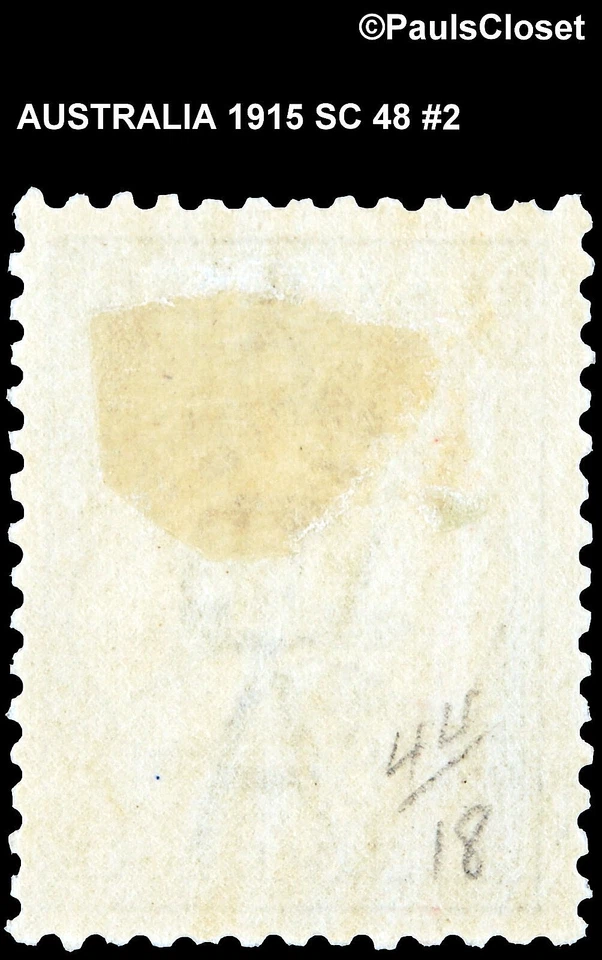 AUSTRALIA 1915 SC 48 CANGURO Y MAPA ULTRA 6p TIPO II MHR WM 10 P 12 #2 Foto 2 de 2