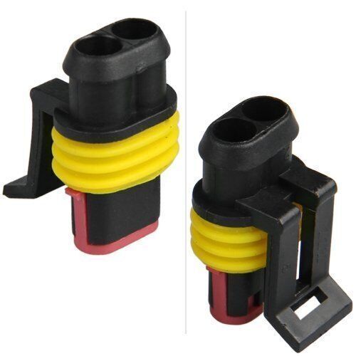 Car Motor 2Pin Way Sealed Waterproof Electrical Wire cableConnector Plug 10 pcs - Picture 2 of 9