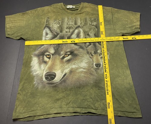 The Mountain Timber Wolf Mtg Pack Proud Wolves Loyal Fierce Cotton Shirt XL Z10 - Picture 6 of 6