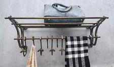 French Rack Luggage Train Foldable Wall Mounted Rack vintage luxury 24''