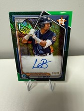 Luis Baez 2024 Bowman Chrome 1st Green Shimmer Refractor Auto /99 #CPA-LB