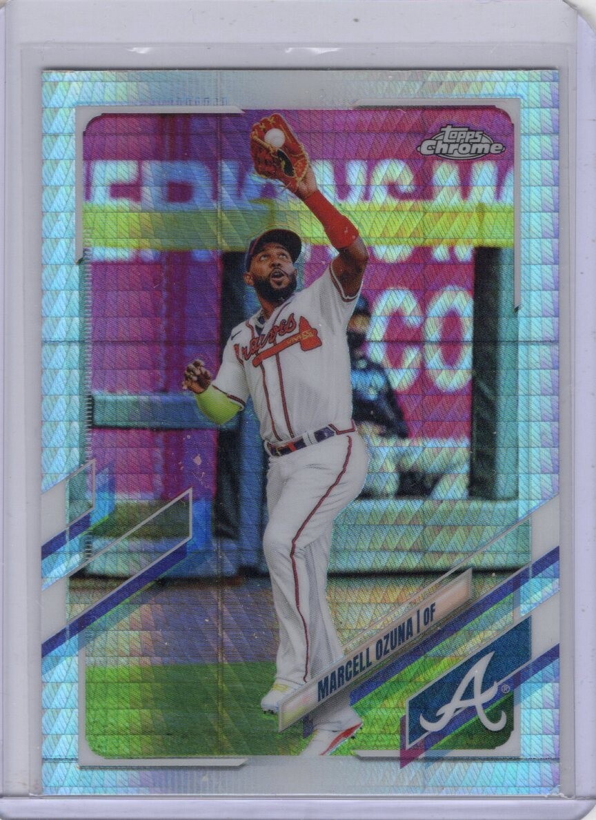2021 Topps Chrome Prism Refractor #202 Marcell Ozuna Atlanta