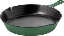 Utopia Kitchen Saute Fry Pan Pre-Seasoned Cast Iron Skillet Safe Grill, 8"-Green