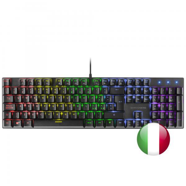 Mars Gaming MK422BIT Mechanical Keyboard RGB rainbow lighting Switch Blue - Layo