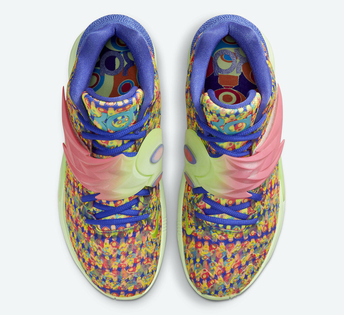 NIKE KD14 EP【Kevin Durant】【Ron English】 Nike Kevin Durant KD 14 Ron English Lapis Pink Multicolor
