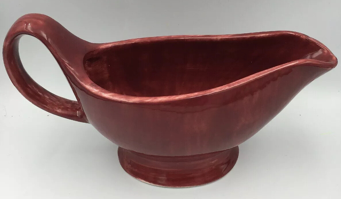 Sausalito Merlot / Red by Pottery Barn GRAVY / SAUCE BOAT 8.5" Long eBay