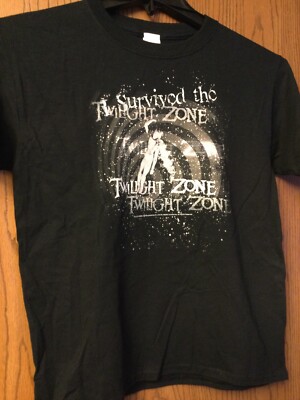 Twilight Zone -  I Survived The Twilight Zone  2008 Black Shirt - M Youth.  