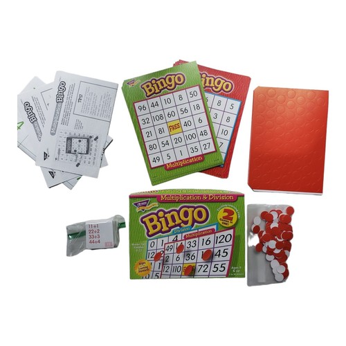 Trend Multiplication and Division Bingo Ages 9+ Homeschool Math Educational Game - Picture 2 of 4