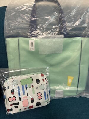CLINIQUE Kate Spade Make Up Set  Tote Bag G1N