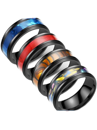 Ringe Herren Titan Stahlband Silber Damen Fashion Dragon Punk Damen+ K - Bild 14 von 18