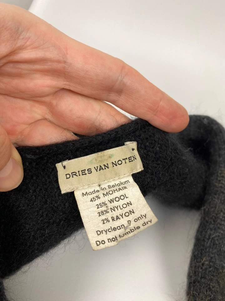 Bufanda de malla de lana mohair Dries Van Noten archivo vintage Foto 4 de 4