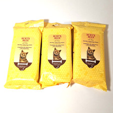 Burt's Bees Cat Dander Reducing, Natural, Safe Wipes, Cats, 3, 50 Count Packages