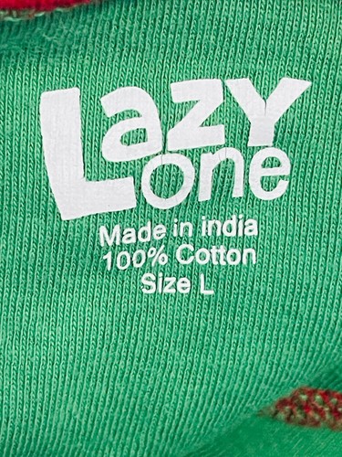 Lazy One Adult Unisex Large FlapJack Pajamas PJ Green Don’t Open Til Christmas! - Picture 7 of 8