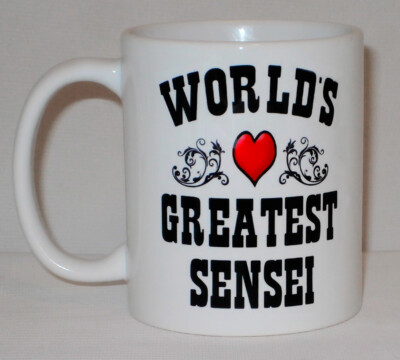 Worlds Greatest Sensei Tasse kann personalisiert werden tolles Kampfkunst Künstler Karate Geschenk
