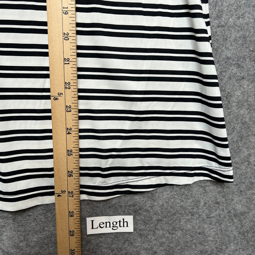 Torrid Shirt Womens 2X Black Stripe Nylon Water Fun Beachy Top Nautical Coastal - Picture 6 of 10