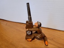 VERY NICE 1930s MANOIL 46 M74 LEAD DIME STORE G.I. SOLDIER ANTI-AIRCRAFT GUNNER
