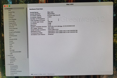 Apple Mac Mini A1993 3.0 GHz i5-8500B 256GB Drive 8GB EMC 3213 (Late 2018) Sequo - Picture 16 of 17