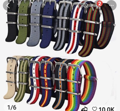 22MM BRACELET NYLON NATO POUR MONTRE NEUF aussi pour Seiko