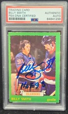 BILLY SMITH 1973-74 OPC #142 Signed Autograph RC with HOF PSA/DNA Authentic (2)