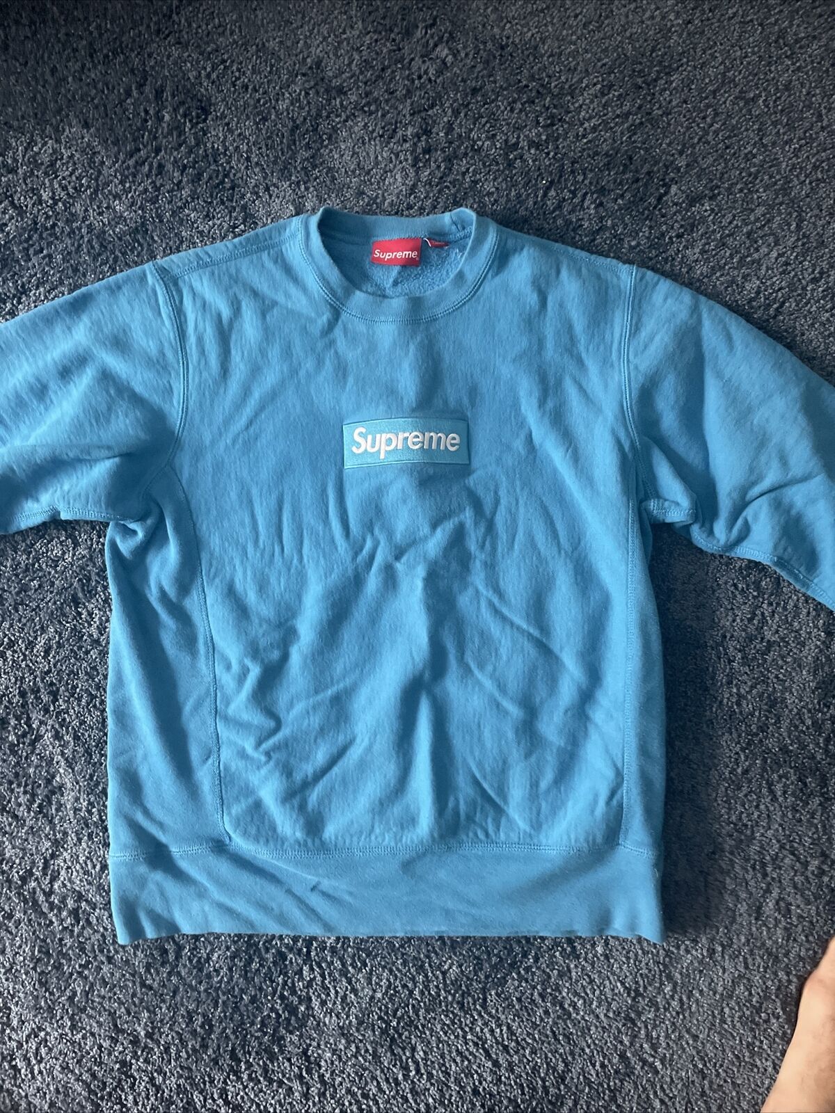 Box Logo Crewneck Blue