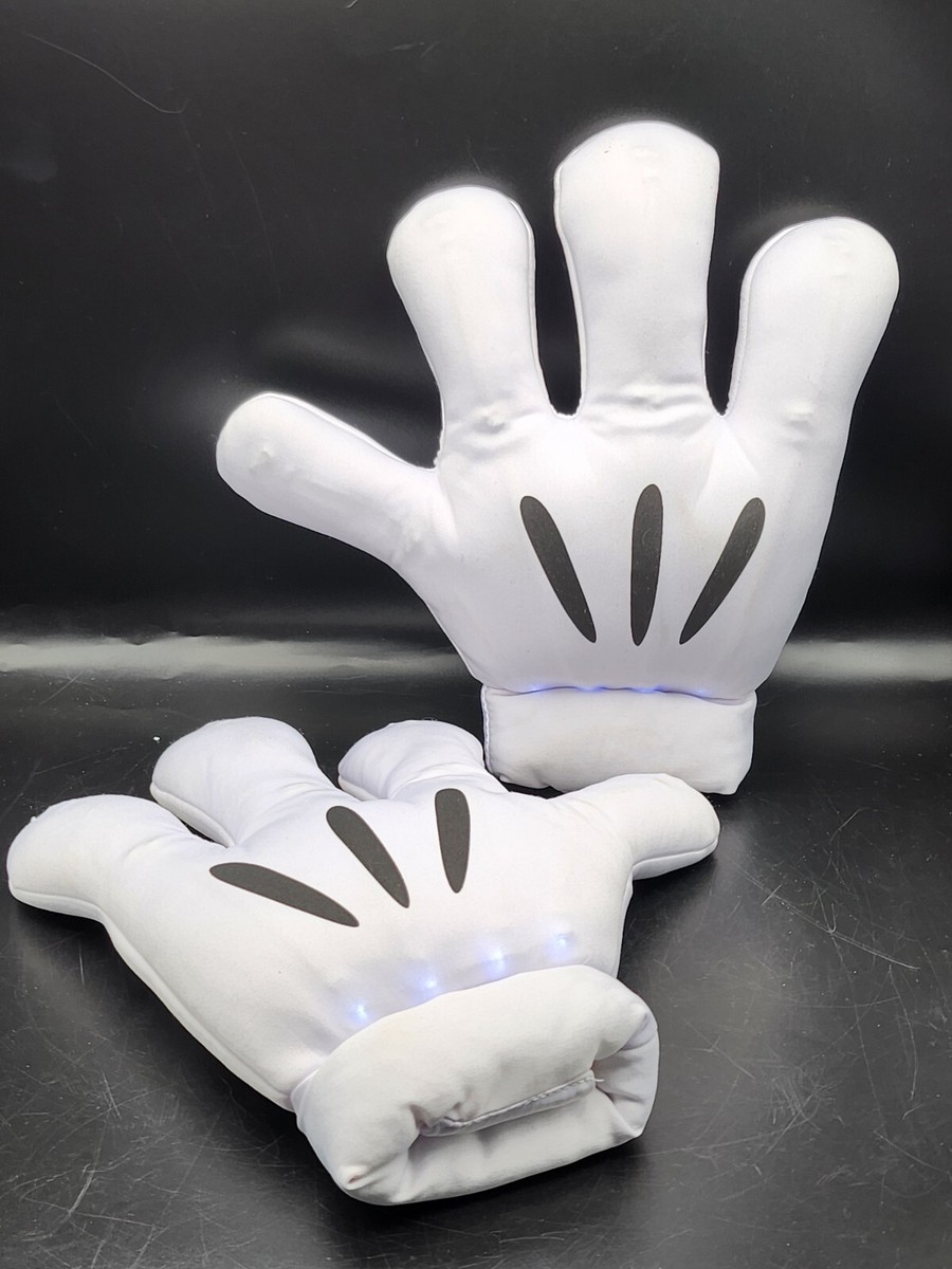 Disney Set Of 2 Mickey Mouse Hands Plush Light Up Costume Gloves